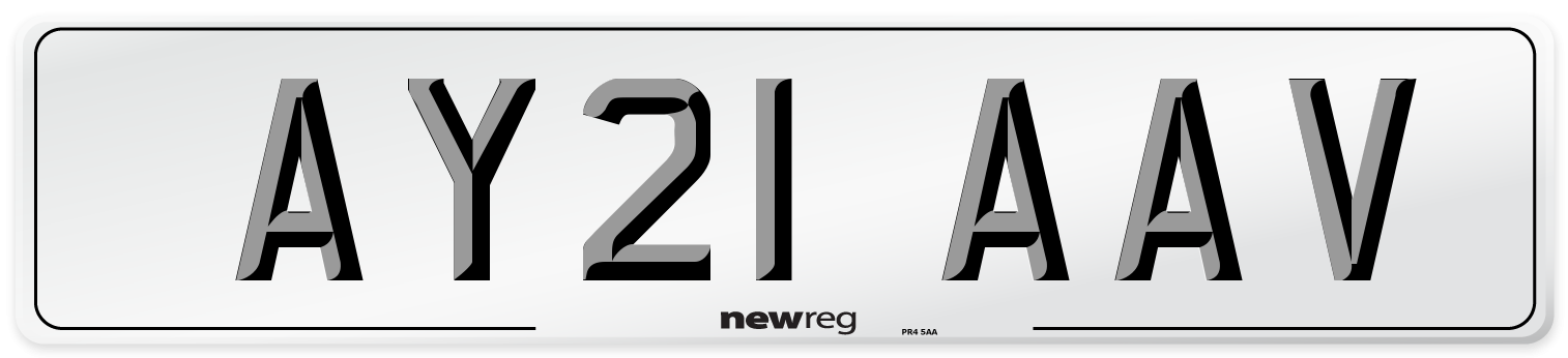 AY21 AAV Number Plate from New Reg